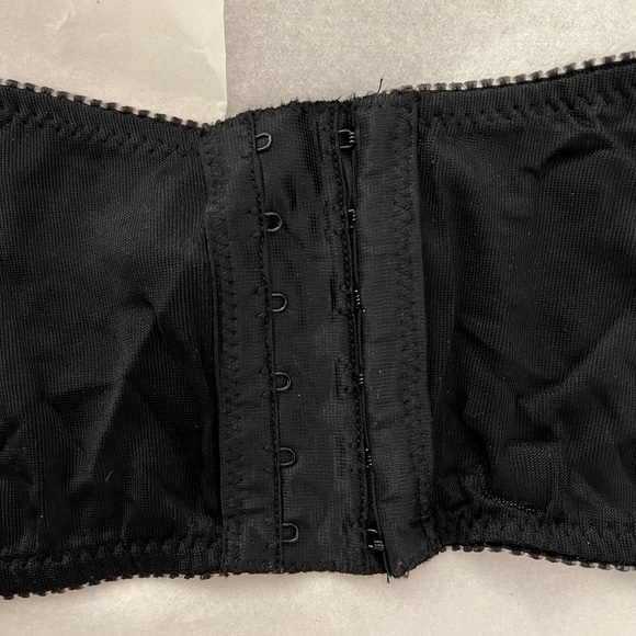 EUC VTG 90s black lace rainbow glitter bustier sz small Spencer 32A - Picture 9 of 12